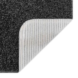 Tapis de bain U-Shaped Gris Foncé 50x50 cm Polypropylène Antidérapant 