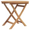 Set de bistro de jardin pliant en 3 pièces en bois d'acacia massif 