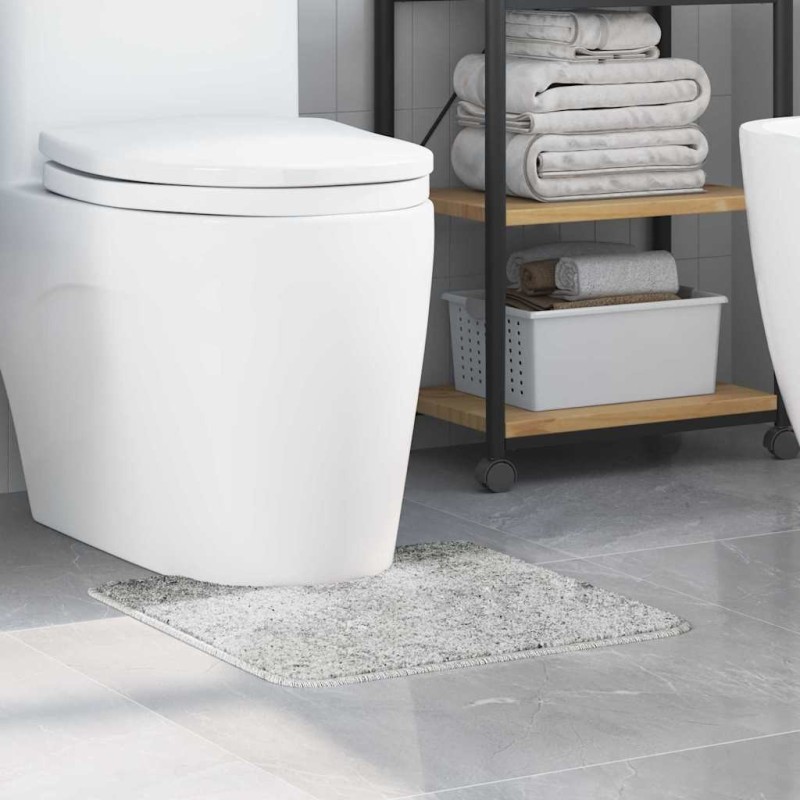 Tapis de bain U-Shaped Gris 50x50 cm Polypropylène Antidérapant 
