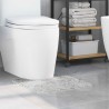 Tapis de bain U-Shaped Gris 50x50 cm Polypropylène Antidérapant 