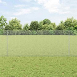 Poteaux de clôture 22 pcs U-Channel 100 cm Acier galvanisé 
