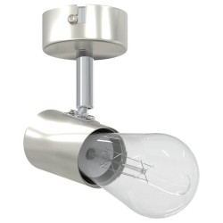 Spot de Plafond 1 Voie Ajustable Nickel Brossé E27 