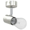 Spot de Plafond 1 Voie Ajustable Nickel Brossé E27 