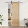 Porte Coulissante avec kit de quincaillerie 73,5x211 cm en Bois massif en pin 