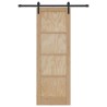 Porte Coulissante avec kit de quincaillerie 73,5x211 cm en Bois massif en pin 