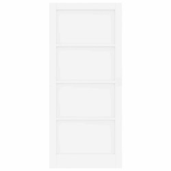 Porte Intérieure 'ORKDAL'Blanche 93x211x4 cm Bois Massif Pin 