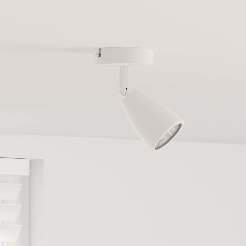 Projecteur de plafond à 1 voie réglable blanc GU10 