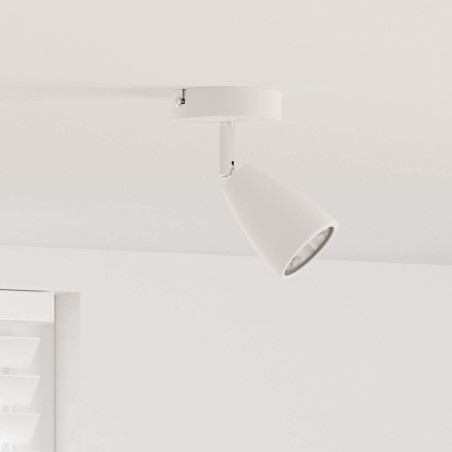 Projecteur de plafond à 1 voie réglable blanc GU10 