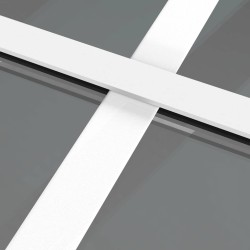 Porte intérieure 93x201,5 cm Blanc Verre ESG et aluminium 