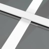 Porte intérieure 93x201,5 cm Blanc Verre ESG et aluminium 