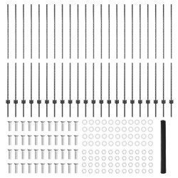 Poteaux de Clôture 22 pcs U-Channel Gris 160 cm Acier 