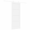 Porte Coulissante avec Kit Matériel 'ORKDAL'Bois Massif Blanc 
