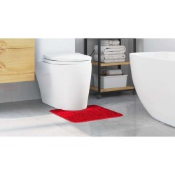 Tapis de bain U-Shaped Rouge 50x50 cm Polypropylène Antidérapant 