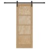 Porte Coulissante avec kit de matériel 73,5x198,5 cm en Bois Massif de Pin 
