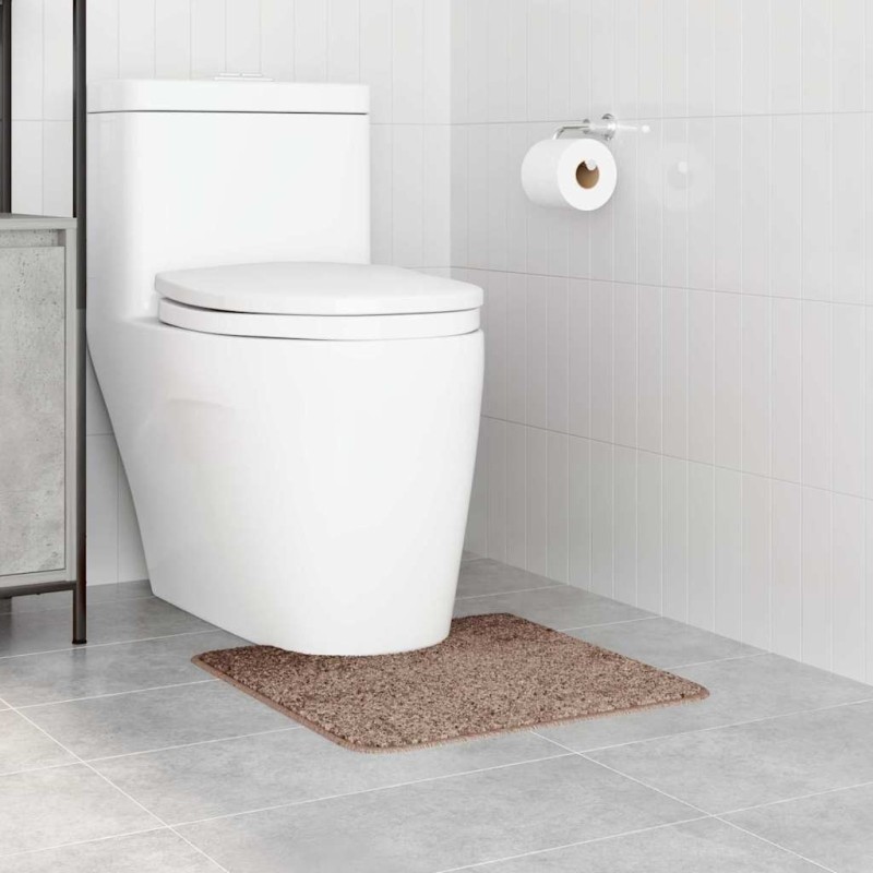 Tapis de bain U en forme de U Marron 50x50 cm en Polypropylène Antidérapant 