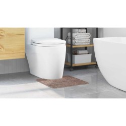 Tapis de bain U en forme de U Marron 50x50 cm en Polypropylène Antidérapant 