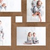 Collage de cadres photo pour photo de 4x(10x15 cm) Marron MDF 