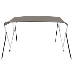 Auvent bimini à 3 arceaux gris 183x180x137 cm 