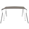 Auvent bimini à 3 arceaux gris 183x180x137 cm 