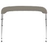 Auvent bimini à 3 arceaux gris 183x180x137 cm 