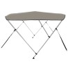 Auvent bimini à 3 arceaux gris 183x180x137 cm 