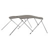 Auvent bimini à 3 arceaux gris 183x180x137 cm 