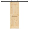 Porte coulissante et kit de quincaillerie 80x210 cm pin massif 
