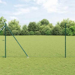 Ensemble de clôtures 2 pièces Vert Métal 25 x 1,5 m Durable 
