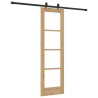 Porte Coulissante 'ORKDAL'en Bois Massif & Verre 
