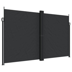 Auvent latéral rétractable noir 200x1000 cm 