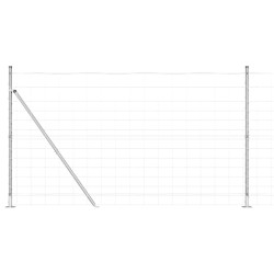 Clôture de champ 1,4x25 m en métal galvanisé 