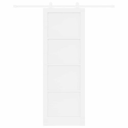 Porte coulissante avec quincaillerie 'ORKDAL'Bois massif pin blanc 