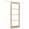 Porte Coulissante avec Ensemble de Quincaillerie 'ORKDAL'Bois Massif & Verre 