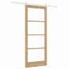 Porte Coulissante avec Ensemble de Quincaillerie 'ORKDAL'Bois Massif & Verre 
