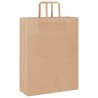 Sacs en papier 50 pcs avec poignées marron 32x12x42 cm 