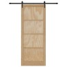 Porte coulissante avec matériel 93x232 cm Bois de pin massif 