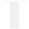Porte Coulissante avec ensemble de quincaillerie blanche 78x232 cm bois massif de pin 