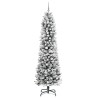 Sapin de Noël mince Blanc 240 cm PVC 