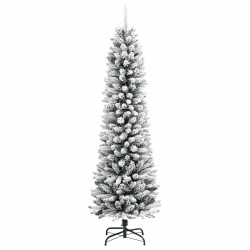 Sapin de Noël mince Blanc 240 cm PVC 