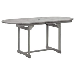 Table à dîner de jardin (120-170)x80x75 cm Bois d'acacia massif 