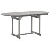 Table à dîner de jardin (120-170)x80x75 cm Bois d'acacia massif 