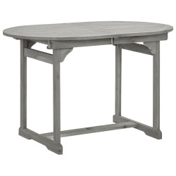 Table à dîner de jardin (120-170)x80x75 cm Bois d'acacia massif 