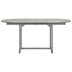 Table à dîner de jardin (120-170)x80x75 cm Bois d'acacia massif 