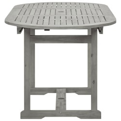 Table à dîner de jardin (120-170)x80x75 cm Bois d'acacia massif 