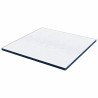 Coussins de Matelas Blanc et Bleu 180 x 200 cm 