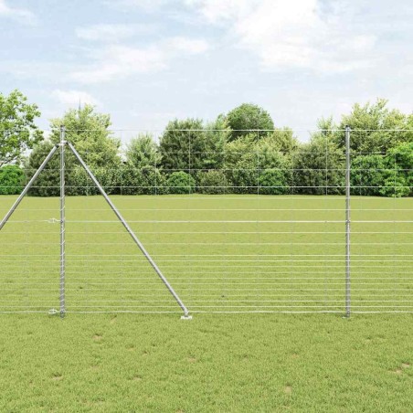 Clôture 1,6x25 m en acier galvanisé 