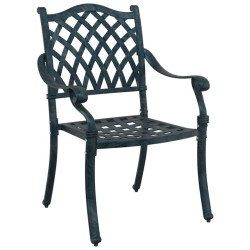 Ensemble de 2 chaises de jardin en aluminium vert vidaXL 