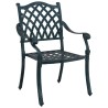 Ensemble de 2 chaises de jardin en aluminium vert vidaXL 