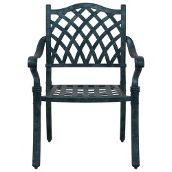 Ensemble de 2 chaises de jardin en aluminium vert vidaXL 