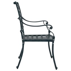 Ensemble de 2 chaises de jardin en aluminium vert vidaXL 